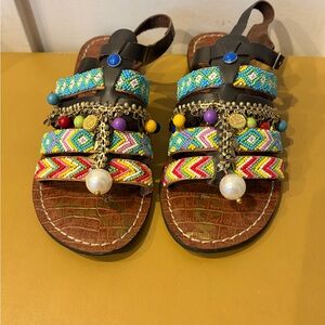 Sam Edelman Multicolored Beaded Sandals